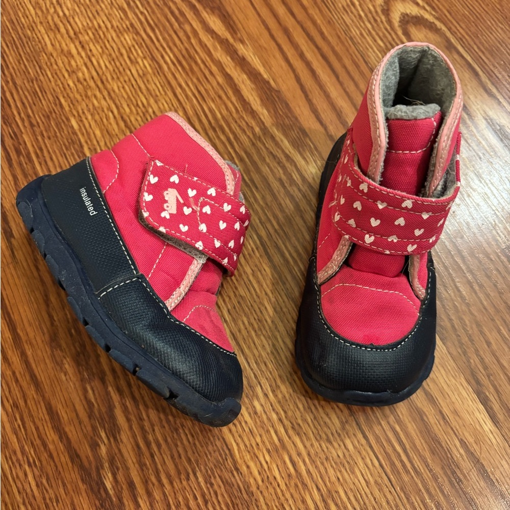 See Kai Run Pink & Navy Blake Snow Boot Girls